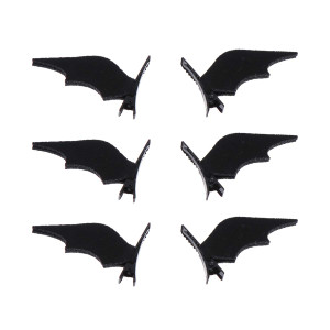 Beaupretty 6 Pieces Halloween Bat Wings Hair Clips, Devil Wing Hair Barrettes Black Horror Hairpins Goth Accessories for Party Cosplay Props