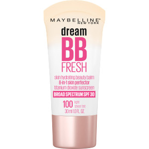 Maybelline Dream Fresh Skin Hydrating BB cream, 8-in-1 Skin Perfecting Beauty Balm with Broad Spectrum SPF 30, Sheer Tint Coverage, Oil-Free, Light,