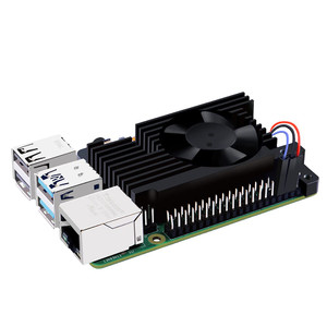 GeeekPi Aluminum Heatsink with PWM Controllable Fan for Raspberry Pi 4, Pi 4 Armor Lite Heatsink with PWM Speed Control Fan for Raspberry Pi 4 Model