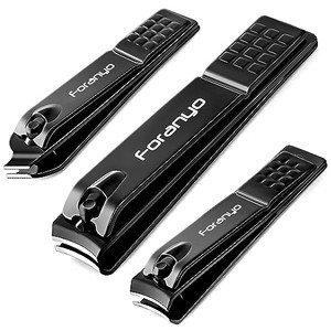 Nail Clippers,3 Piece Toenail Clippers Fingernail Clipper Nail Clippers for Men Women Adult, Nail Cutter Nail Clippers Set for Thick Toenails & Nails