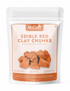AEJESOP Red Clay, Edible Clay Chunks, Natural Clay, Organic Clay, Clay Mask, Natural Mud Mask - wt. 7 oz (200gm)