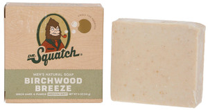 Dr. Squatch All Natural Bar Soap for Men with Medium Grit - Birchwood Breeze 5 Ounce (Pack of 1)