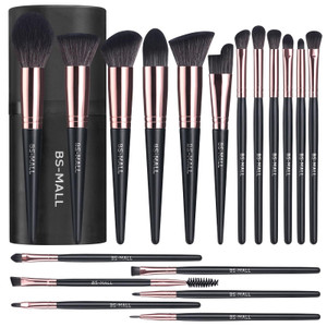 BS-MALL Makeup Brushes Kit  Professional Synthetic Makeup Tools with Travel Case, Includes Foundation, Powder, Concealer, Lip & Eyeshadow Brushes +