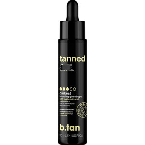 b.tan Darkest Self Tanning Drops for Face & Body | Get Tanned - Best, Darkest Gradual Self Tanner Bronzing Glow Drops, No Fake Tan Smell, Vegan, Crue