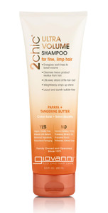 GIOVANNI 2chic Ultra-Volume Shampoo - Daily Volumizing Formula with Papaya & Tangerine Butter, Promotes Weightless Control for Fine Limp Thin Hair, N