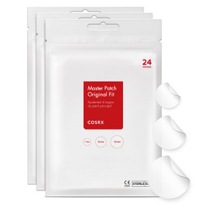COSRX Acne Pimple Patch Absorbing Hydrocolloid Original 3 Size Patches for Blemishes and Zits Cover, Spot Stickers for Face and Body, Not Tested on A