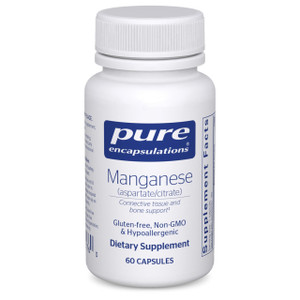 Pure Encapsulations Manganese (Aspartate/Citrate) | Hypoallergenic Trace Mineral Supplement for Connective Tissue and Bones | 60 Capsules