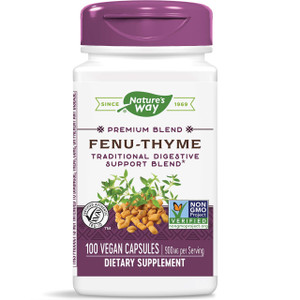 Nature's Way Fenu-Thyme - Traditional Digestive Support Blend* - 900 mg of Thyme & Fenugreek per 2-Capsule Serving - Non-GMO Project Verified & Dairy