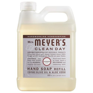 MRS. MEYER'S CLEAN DAY Liquid Hand Soap Refill, Cruelty Free, Lavender Scent, 33 Fl Oz (Pack of 1)