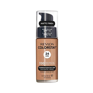 Revlon Liquid Foundation, ColorStay Face Makeup for Combination & Oily Skin, SPF 15, Longwear Longwear Medium-Full Coverage with Matte Finish, Natura