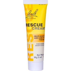 Bach RESCUE Cream, Hydrating Skincare for Hands, Body and Face, Shea Butter, Homeopathic Stress Relief Flower Essences, Fragrance-Free, Paraben-Free,