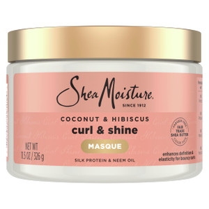 Shea Moisture Hair Mask Coconut & Hibiscus for Dry Curls Hair Mask with Shea Butter 11.5 oz