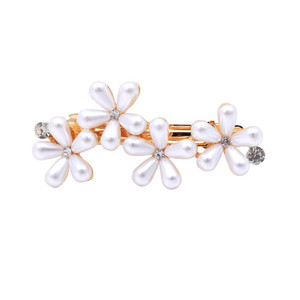 Kaichen Flower Hair Clips, Vintage Hair Barrettes, Fancy Flower Hair Pins for Long Hair, Elegant Ponytail Holder, French Hair Jewelry Accessories for