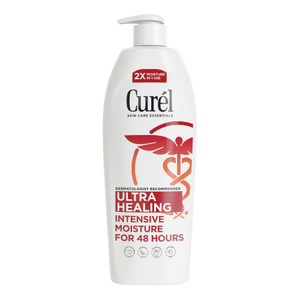 Curel Ultra Healing Intensive Fragrance-Free Lotion For Extra-Dry Skin, Dermatologist Recommended, Ideal for Sensitive Skin, Cruelty Free, Paraben Fr