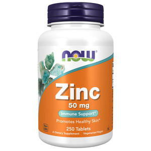 NOW Supplements, Zinc 50 mg, Tablets 250 Count (Pack of 1)