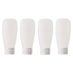 12Pcs 150ml/5oz White Plastic Squeeze Bottle with Flip Cap Soft Tube Hose Toiletry Dispenser Leakproof Travel Containers for Facial Cleanser Hand Cre