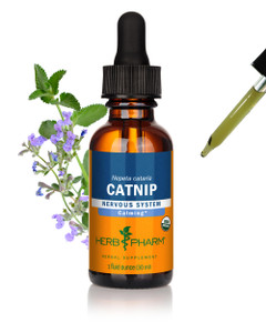 Herb Pharm Certified Organic Catnip Liquid Extract for Calming Nervous System Support, 1 Fl Oz