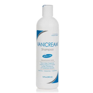 Vanicream Shampoo pH Balanced Mild Formula Effective For All Hair Types and Sensitive Scalps - Free of Fragrance, Lanolin, and Parabens 12 Fl
