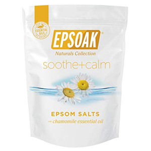 Epsoak Epsom Salt 2 lb. Magnesium Sulfate USP. (Qty. 1 x 2lb. Bag), Soothe + Calm, Resealable Epsom Salt Bag, Made in The USA, Cruelty-Free Certified
