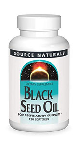 Source Naturals Black Cumin Seed Oil for Respiratory Support -120 Softgels