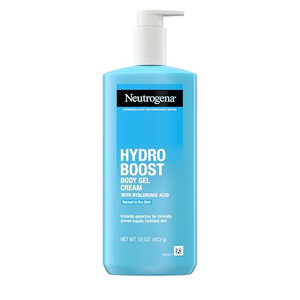 Neutrogena Hydro Boost Body Gel Cream, Hydrating Body Lotion with Hyaluronic Acid for Normal to Dry Skin, Lightweight Fragrance-Free Hyaluronic Acid