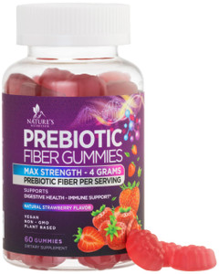 Fiber Gummies 4g - Daily 3X Strength Fiber Gummy Supplement for Adults and Kids, Prebiotic Gummy Digestive Health Support - Plant Based Soluble Fiber