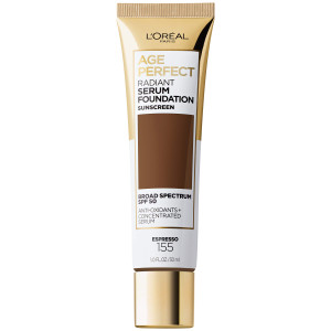 L'Oreal Paris Age Perfect Radiant Serum Foundation with SPF 50, Espresso, 1 Ounce