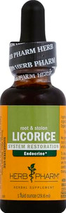 Herb Pharm Certified Organic Licorice Liquid Extract for Endocrine System Support - 1 Ounce (DLIC01)