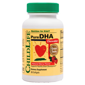 CHILDLIFE ESSENTIALS Pure DHA for Kids - DHA Supplements, DHA EPA Omega 3 Supplement, Children DHA Chewables, Baby DHA, Fish Oil for Toddlers, Gluten