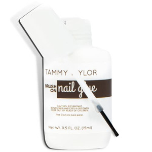 Tammy Taylor Brush On Nail Glue, Dry Clear Gel Nail Glue for Press on Nails, Acrylics, Tips and Even Natural Breaks, UV/LED Curing Needed, Strong Gel