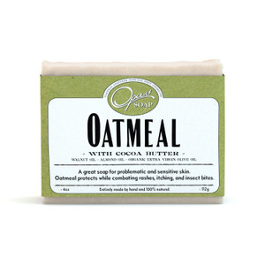 Opas Soap - 100% Natural Oatmeal Soap - UNSCENTED - with Organic Cocoa Butter and Organic Oats - Great for Sensitive Skin, Eczema or Psoriasis - For