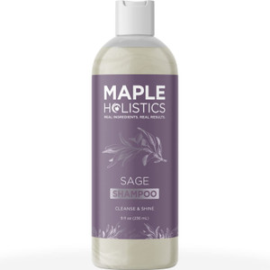 Sage and Rosemary Shampoo Sulfate Free - Sage Oil Clarifying Shampoo for Build Up and Scalp Moisturizer - Oily Hair Shampoo for Greasy Hair and Dry S