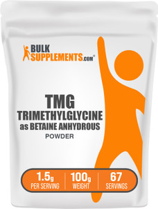 BulkSupplements.com TMG Powder - Trimethylglycine as Betaine Anhydrous, TMG Supplement - Unflavored & Gluten Free, 1.5g per Serving, 100g (3.5 oz) (P