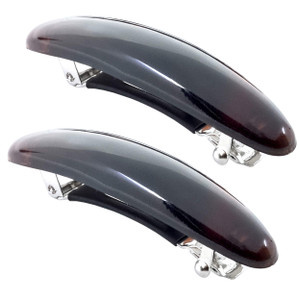 Camila Paris CP1438/2 French Hair Barrette Clip for Girls, Tortoise Small 2.25 inch Set of 2 Strong Hold Grip Hair Clips for Women, No Slip and Durab