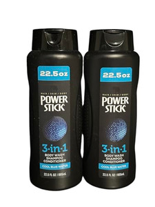 White Rain for Men 3 in 1 Shampoo/Conditioner/Body Wash Cool Ocean Wave - 15 oz, Pack of 2