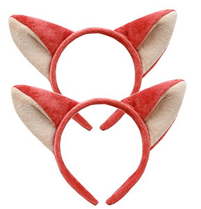 Sheliky Headband Fox Ear Headbands Halloween Dress Up Headdress Birthday Cosplay Costume Hair Accessory for Women (01)