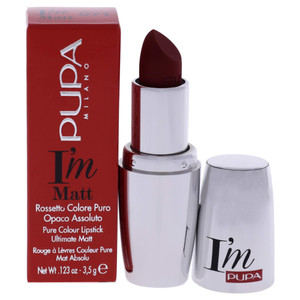 Pupa Milano I'M Matt Pure Color Lipstick - Velvety and Matt Lip Color - For Extraordinary Performance - Rich And Creamy Texture - 071 True Red - 0.12