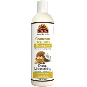 OKAY Coconut&Shea Butter Shampoo Helps Fortify,Strengthen,and Revitalize Hair Sulfate,Silicone,Paraben Free For All Hair Types and Textures Made in U