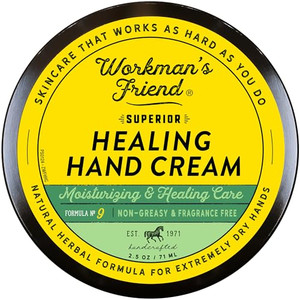 WORKMAN'S FRIEND Superior Healing Hand Cream - Intense Moisturizer - Heals Extremely Dry & Cracked Skin - 2.5 ounce