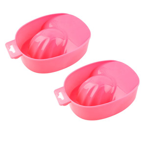 Framendino, 2 Pack Nail Soak Tray Manicure Bowl Soaker Bowls Red