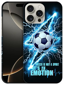 GlamCase for iPhone 16 Pro, iPhone 16 Pro Case - Soccer Lightining Design Printed Slim & Sleek Cute Plastic Hard Protective Designer Back Case/Cover