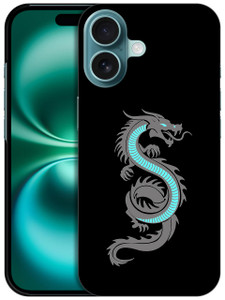 GlamCase for iPhone 16 Plus, iPhone 16 Plus Case - Dragon Design Printed Slim & Sleek Cute Plastic Hard Snap on Protective Designer Back Phone Case/C