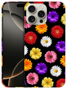 GlamCase for iPhone 16 Pro, iPhone 16 Pro Case - Daisy Flower Multicolor Pattern Printed Slim & Sleek Cute Plastic Hard Protective Designer Back Case