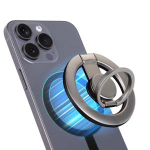 CISID Magnetic Phone Ring Holder with Metal Ring Sticker, Long Grip as Hook, Cell Phone Grip for Hand Removable Finger Holder Kickstand Compatible fo