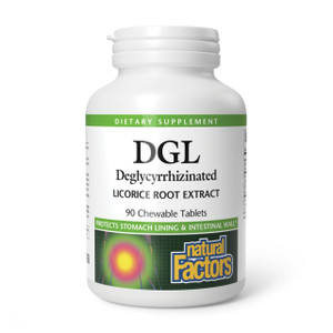 Natural Factors DGL Chewable - Digestive Support Supplement with Licorice Root Extract - Chewable Tablets Support Stomach Lining & Health - Non-GMO &