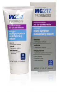MG217 Medicated Moisturizing Psoriasis Cream With 3% Salicylic Acid, Multi-symptom, Fragrance Free, 3.5 Fl Oz, (5604)