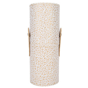 LAVEN Makeup Brush Holder PU Leather Portable Makeup Brush Cup Holder Travel Cosmetic ContainerTool for Desk or Dressing Table(Apricot)