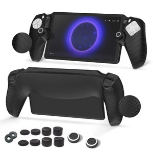 Abligogo for PlayStation Portal Skin, 10 Thumb Grip Caps + 2 Precision Ring Accessories for PS Portal Remote Player - Soft Silicone Cover, Anti-Slip,