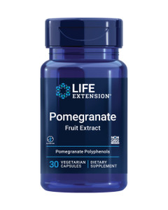 Life Extension Pomegranate Fruit Extract, 500 mg, antioxidant polyphenols for Cardiovascular Health, superfood, Gluten Free, Non-GMO, Vegetarian, 30