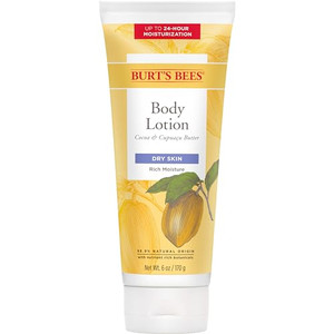 Burts Bees Butter Body Lotion for Dry Skin with Cocoa & Cupuaçu, 6 Oz (Package May Vary)